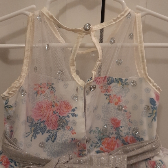 Magpie and Mabel 2T special occasion sparkly floral polka dot dress - Picture 3 of 9